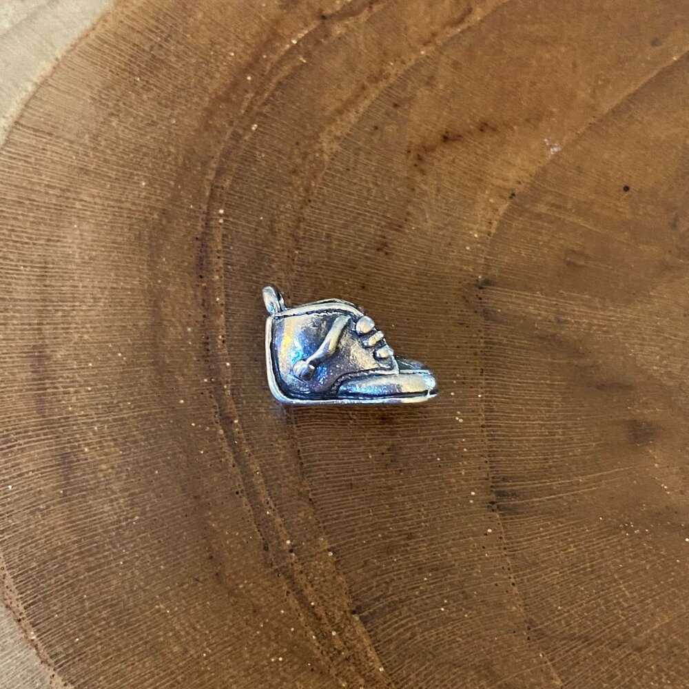 RETIRED James Avery Baby Shoe Charm, Sterling Silver